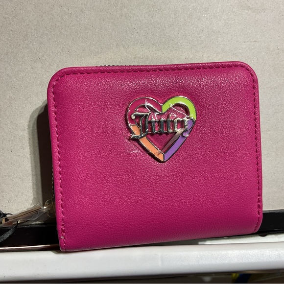Juicy Couture Handbags - Juicy Couture Vibrant Pink Heart Wallet 000560